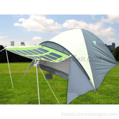 Solar Tent with Solar Panel Charger